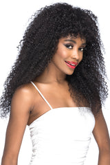 [Human Brazilian Wig] NHBH24 - 24" Layered Bohemian Curl with Blunt Bang