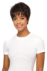 AMY-V - 8" Layered Short Pixie Style with Tapered Back