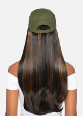 CD-ROMINA - 24" Loose Romance Curl Ends w/ Olive Green Army Cap