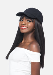 CD-TALENT - 17" Layered Straight And Bangs w/ Black Cap