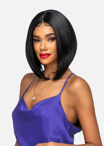 ELVIN - 11″ LAYERED ANGLED BOB WITH INVISIBLE CENTER PART (SILICONE BAND)