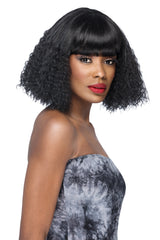 FARIDA - 11" Blunt Cut & Straight And Tight Wave Combo w/ Bangs (Skin Part)