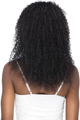 [Human Brazilian Wig] NHBH22 - 22" Layered Bohemian Curl with Blunt Bang